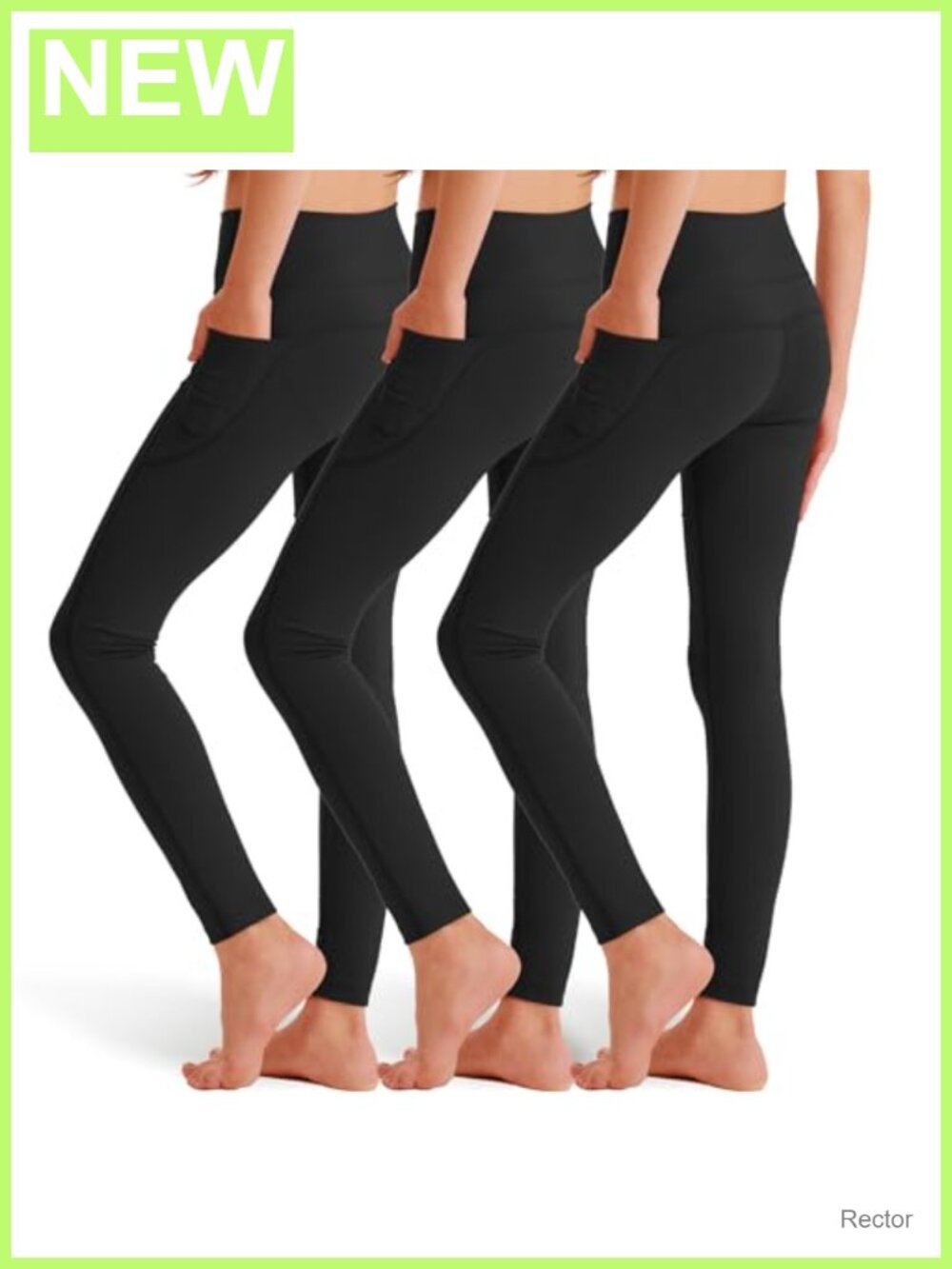 Girls Athletic Leggings with Pockets 3 Pack Yoga Workout Ankle Pants